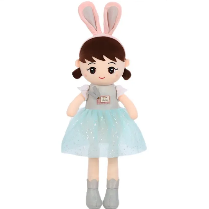 Boneca de pelúcia Kawaii, boneco de princesa para meninas, brinquedo de pelúcia personalizado para crianças, atacado
