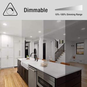 ETL 5CCT yuvarlak kare Panel ışık Ultra ince yüksek parlaklık 9w 12w 4 inç 6 inç gömme tavan ışık kısılabilir Led Panel ışık - Product Image 5