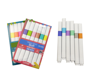 High Quality Custom Soft Tip Fluorescent Highlighter <strong>Marker</strong> Pen Set with Logo - Product Image 3