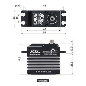 AGFRC <strong>Analog</strong> Feedback IA81BHLW Aluminum Case 50KG High Torque 2S LiPo High Voltage Brushless <strong>Servo</strong> Motor for <strong>Robotics</strong>/Industry - Product Image 6