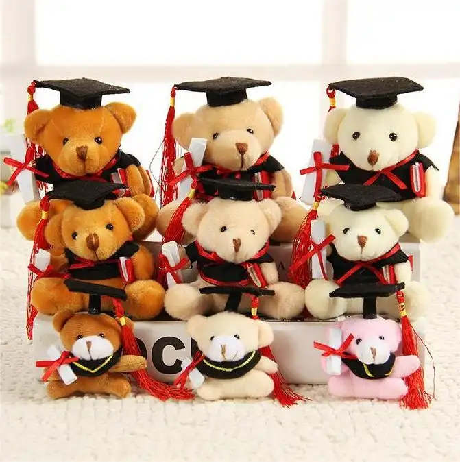 Oso de peluche de graduación, juguetes de peluche, Animal de peluche suave, regalo de Navidad PARA EL Día de San Valentín, oso de peluche, sombrero de Doctor, muñeca de oso