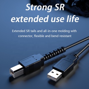 Fabrika fiyat USB Data Sync yazıcı uzatma kablosu 3m siyah USB 2.0 AM bilgisayar yazıcı için BM kablosu - Product Image 6