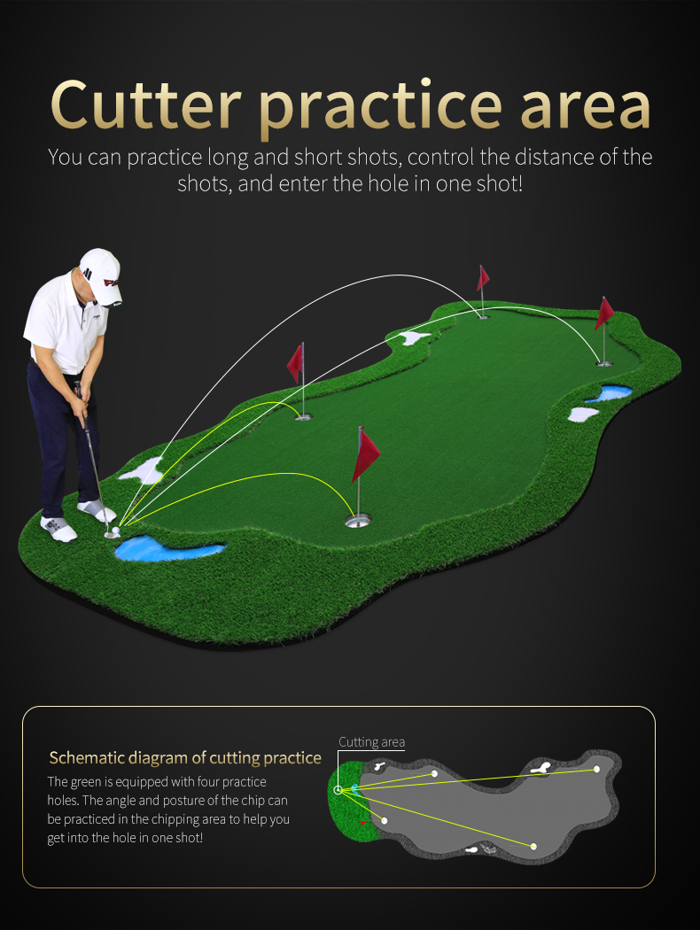 PGM GL016 customized 18 hole golf practice putting mat企业官网