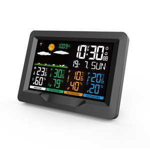 3 sensores estación meteorológica reloj temperatura y humedad misma pantalla pronóstico del tiempo reloj electrónico - Product Image 1