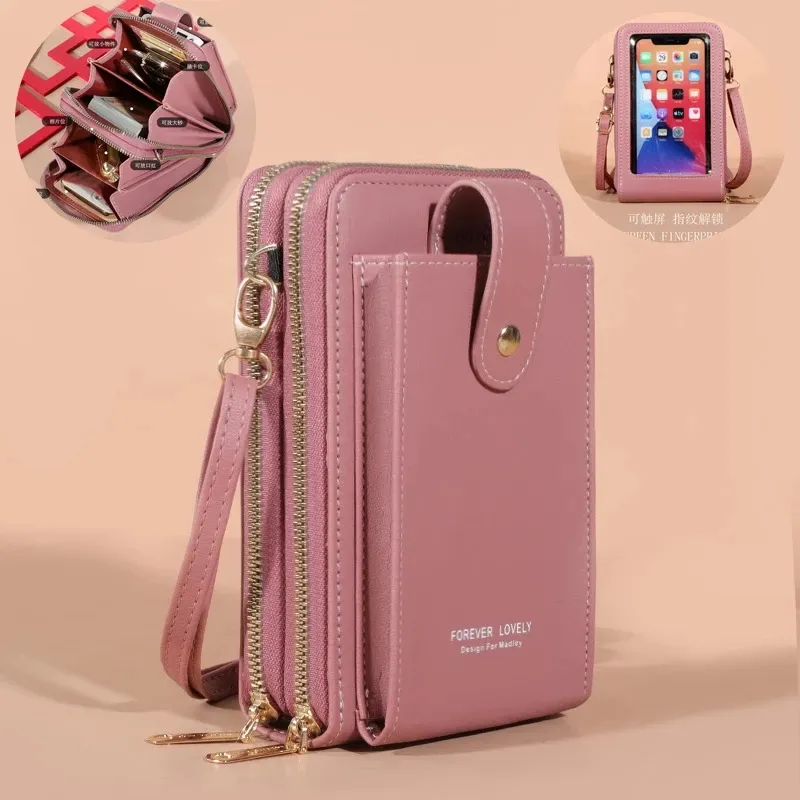 Saco de Ombro das mulheres Bolsas de Cartão de Saco Do Telefone Carteira de Couro PU Crossbody Mensageiro Portátil Pequeno Saco Quadrado para Meninas Dom Feminino