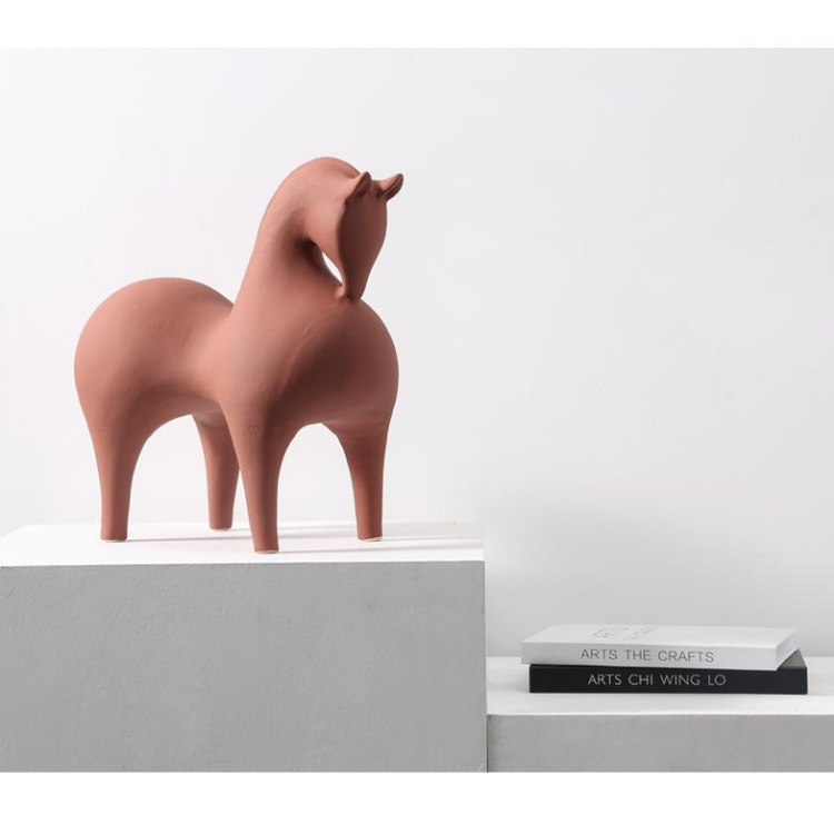 Nordic Pattern Horse Decorative Vintage Ornament Other Home Decoration Ceramic Decors