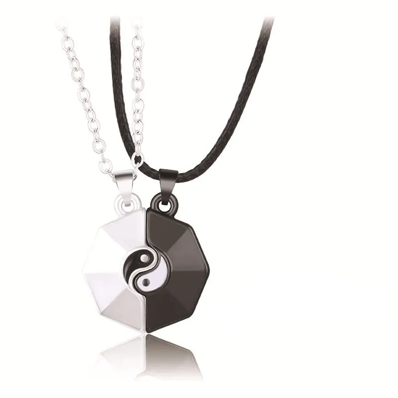 LTT04-collar con colgante de Tai Chi chino Yin Yang Bagua, joyería magnética de pareja para San Valentín