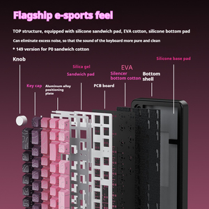 Bàn phím chuyển đổi từ tính có dây cơ học xinmeng beat65 Bàn phím chơi game RGB bố trí 68% - Product Image 6