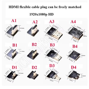 Nastro FPV connettore compatibile HDMI cavo piatto flessibile Raspberry Pi 4 Micro HDMI a HDMI/Mini HDMI femmina 90 gradi FFC 20pin - Product Image 1