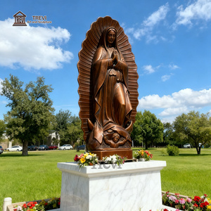 Trevi nổi tiếng tôn giáo tượng đồng của chúng tôi phụ nữ của guadalupe điêu khắc với cầu nguyện tay - Product Image 2