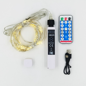 クリスマスの家の装飾は充電式ストリングライト8機能防水マルチカラーストリングライトを導きました - Product Image 1