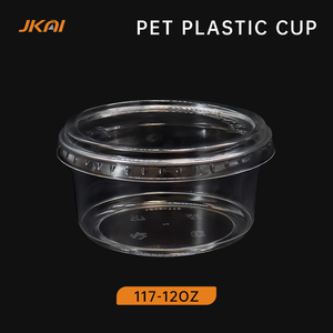 كوب من بلاستيك بي إي تي للمواد الغذائية المطبوخة مستدير وشفاف يُستخدم لمرة واحدة علبة لحفظ الكعك والبسكويت والفاكهة - Product Image 3