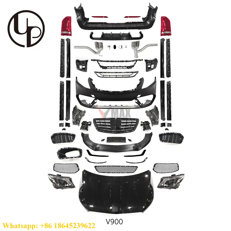 V900 Auto parachoques delantero Kits de carrocería para clase V w447 2014- 2018, 2019, 2020, 1:1 a V250 V260 material de plástico de piezas de automóvil