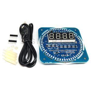 Módulo de reloj electrónico con pantalla LED giratoria, lámpara de agua, Kit artesanal de Control de luz, temperatura DS1302, C8051, MCU, STC15W408AS - Product Image 1