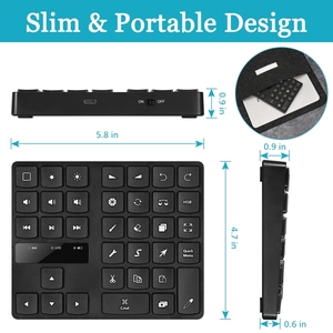Miniteclado inalámbrico portátil de fábrica, teclado de pintura, fabricante personalizado, 35 teclas - Product Image 3