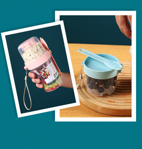 厂家直销双层清淡早餐杯塑料外卖沙拉杯果蔬净红减脂 - Product Image 6
