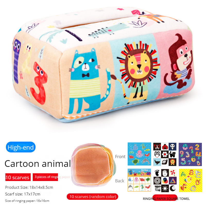 Boîte à mouchoirs animaux de dessin animé