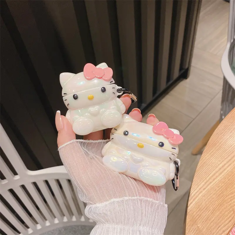 Cute Colorful Cat Silicone Earphone Accessories Protective Case For Airpods 1 2 Generation Pro for Airpods 3