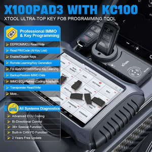 XTOOL X100 PAD3 KC100 OBD2 <strong>Key</strong> <strong>Programmer</strong> with Full Systems Diagnosis Scanner Tools Free Update Online Car <strong>Key</strong> Programming Tools