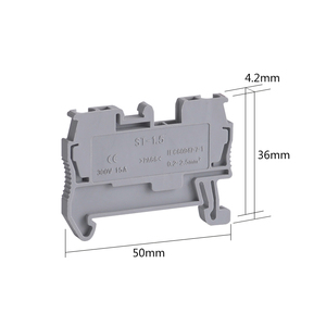 ST1.5 <strong>Push</strong> in <strong>Spring</strong> Din Rail <strong>Terminal</strong> <strong>Block</strong> 1.5mm2 V2 Flame Retardant PA Electrical Wire Connector 17.5A Pure Copper Compact - Product Image 4