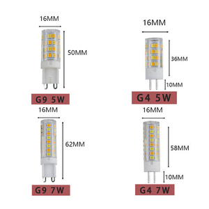 G4 G9发光二极管灯泡陶瓷玉米灯双色光源3000K 4000K 6000K三色灯220V电压输入5W 7W