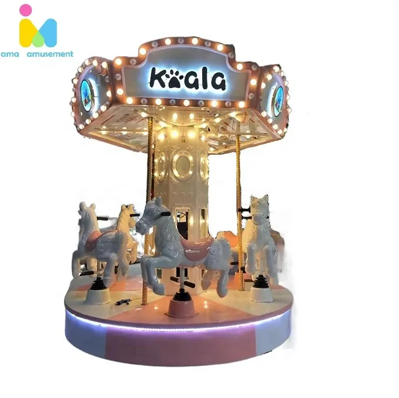AMA Funny Kiddie Parque de Atracciones portátil Mini carrusel vertical Kiddie Ride para la venta