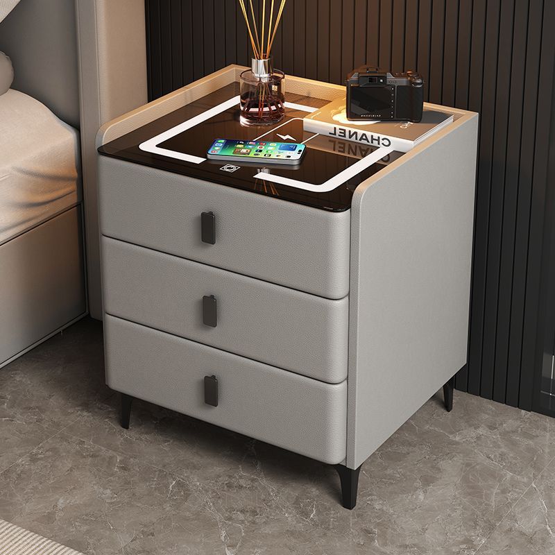 Luz tricolor de carga inalámbrica gris claro