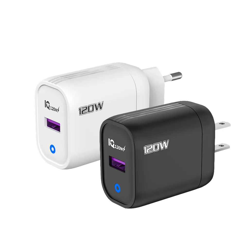कस्टम USB LED 120W EU US चार्जर एडाप्टर फ़ोन वॉल चार्जर चार्जिंग