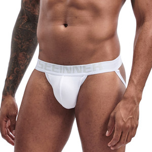 男性のセクシーなジョックストラップ下着メンズブラックゲイカスタムドロップシッピングジョックストラップ - Product Image 3
