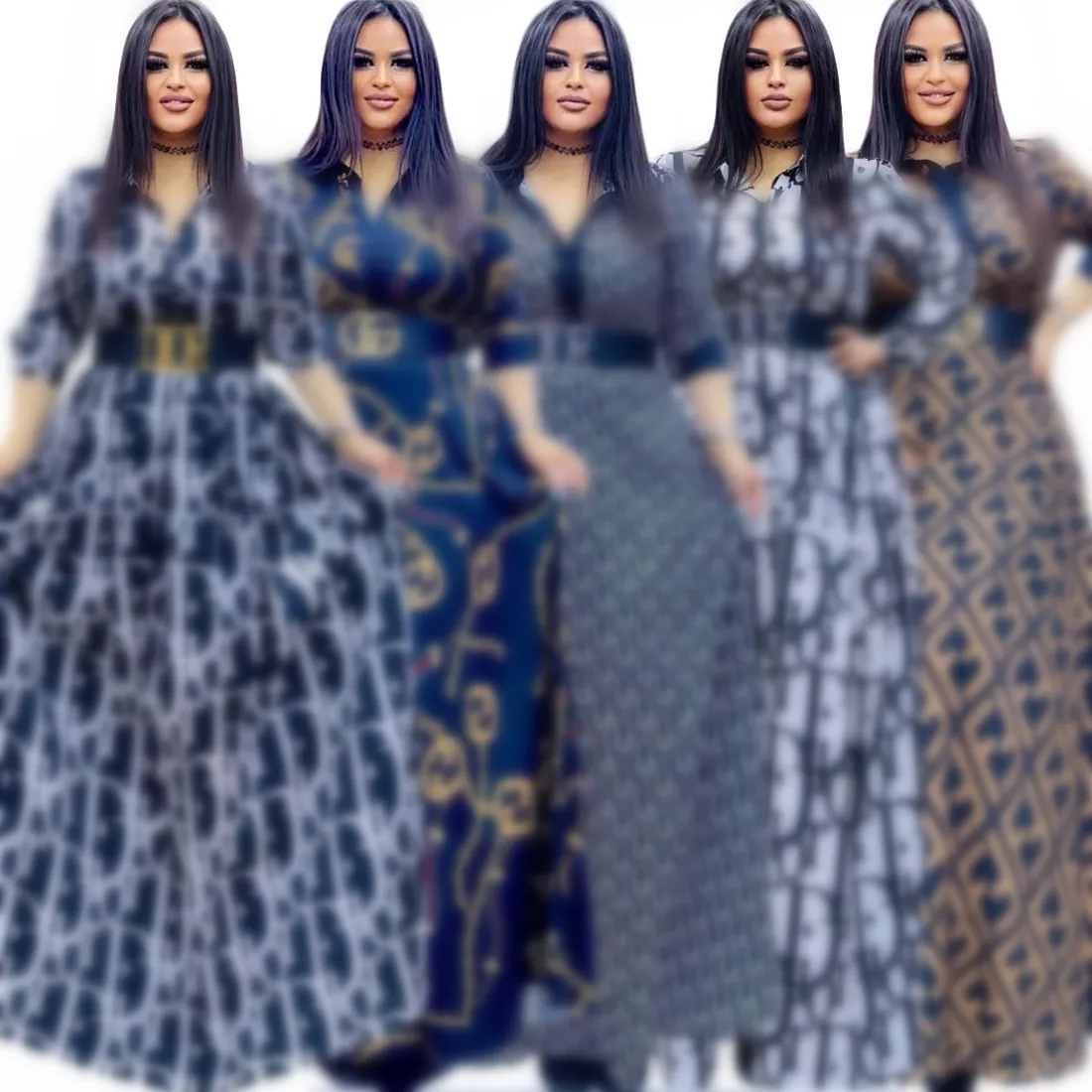Брендовые дизайнерские роскошные женские платья Doir свободного кроя с длинным рукавом Повседневное платье макси с высокой подъемом и поясом