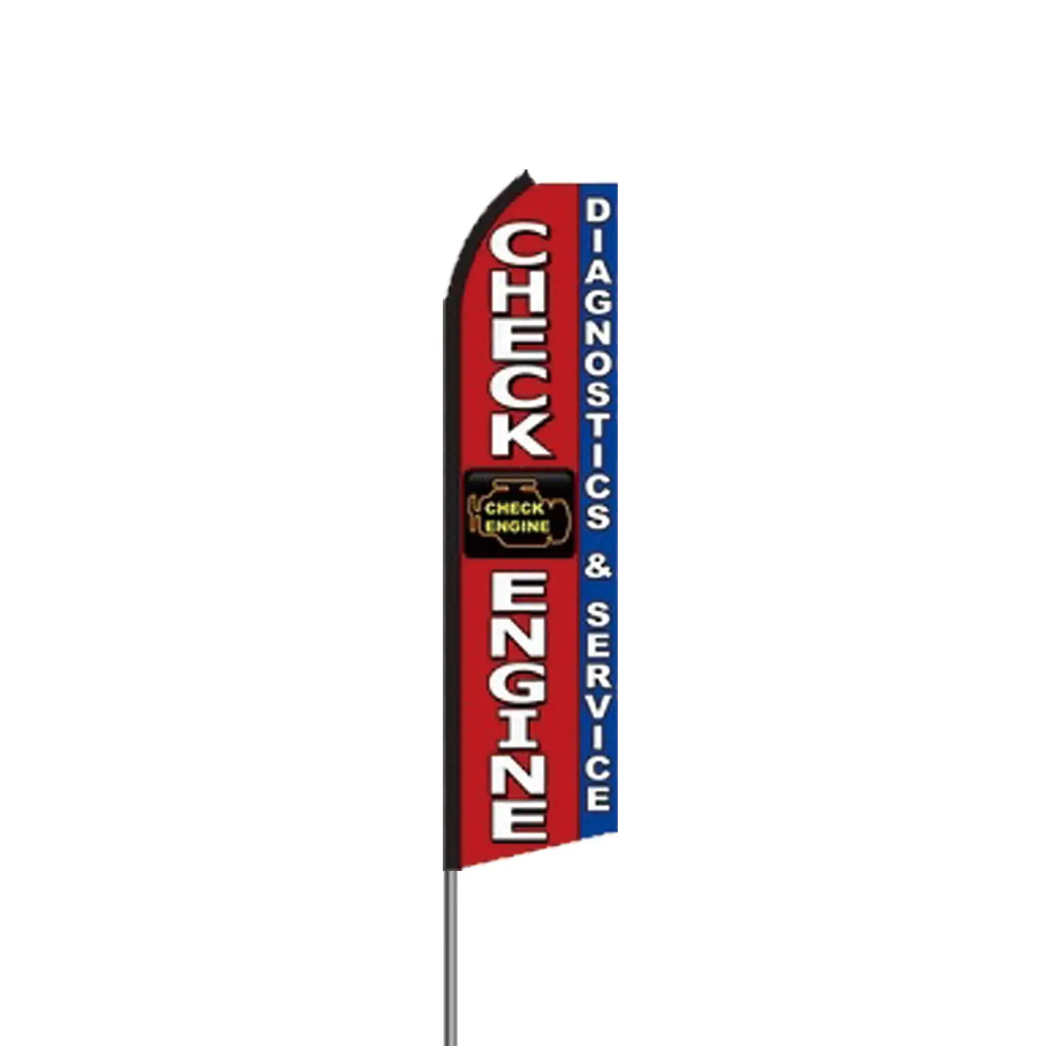 Hot Sale Promotional Product 3x5ft 100%Polyester Any Logo Outdoor Customized Check Engine Swooper Feather Flag