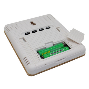 美国乡村多功能温湿度显示带微笑的竹木液晶时钟 - Product Image 4