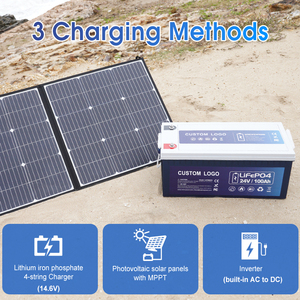高容量Lifepo4 12v 100ah 200ah 300ah 460ah锂离子电池组，用于太阳能系统拖钓电机电池