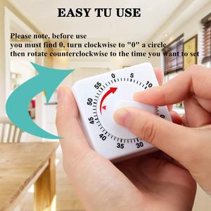 XLR 60-minütiger visueller Countdown-Timer Quadratischer mechanischer Küchen timer mit lautem Alarm-Lernmanagement-Timer zum Kochen - Product Image 4
