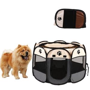Küçük kediler ve köpekler için dayanıklı taşınabilir Pet kamp çadır ev çizgili desen - Product Image 1