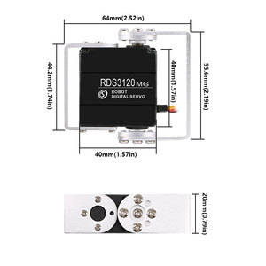 RDS3120MG 20KG Metal dişli dijital Servo RDS3120 Robot Arduino Servo ile uzun ve kısa düz U braketi