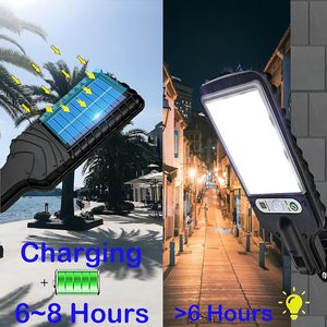 Güneş açık Led avlu duvar lambası 3 modu ile su geçirmez hareket sensörü bahçe veranda yolu için güvenlik aydınlatması sokak ışıkları - Product Image 4