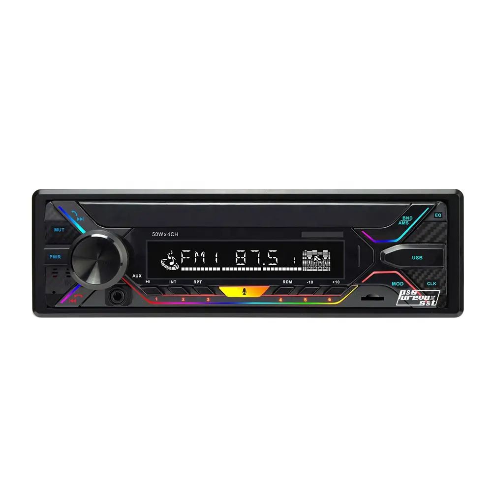 Neues Produkt Car Audio System mit Bt Mult Farbwechsel USB 12V 24V 1Din Fixed Panel Auto MP3-Player