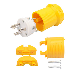 YILUN NEMA L5-30P & NEMA L5-30Rロッキングプラグおよびコネクタセット、発電機ツイストロックプラグソケット、30アンペア125V2極3線