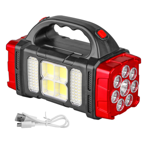 Solar Handheld Flashlight With Power Bank <strong>LED</strong> USB Rechargeable Work Torch Light for Camping Fishing Searching Lamp - Product Image 1