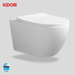 Kidoirウォールプッシュボタン隠し貯水槽トイレWc壁に戻るハングトイレ衛生陶器セラミックWcウォールハングトイレ - Product Image 1