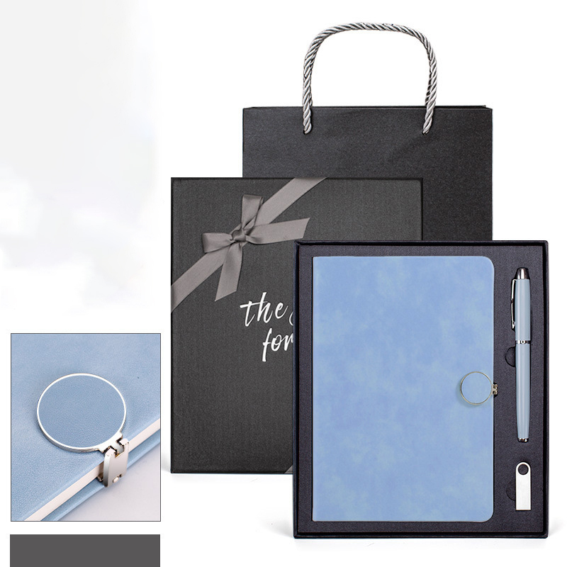 Bleu (Cahier+Stylo+Clé USB)