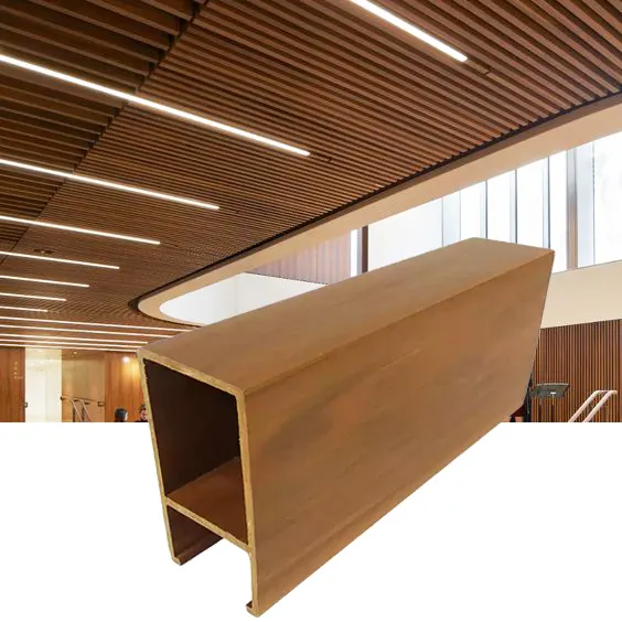 Paneles de madera de plástico para interiores y exteriores, paneles de Pvc para techo de Wpc, materiales de construcción
