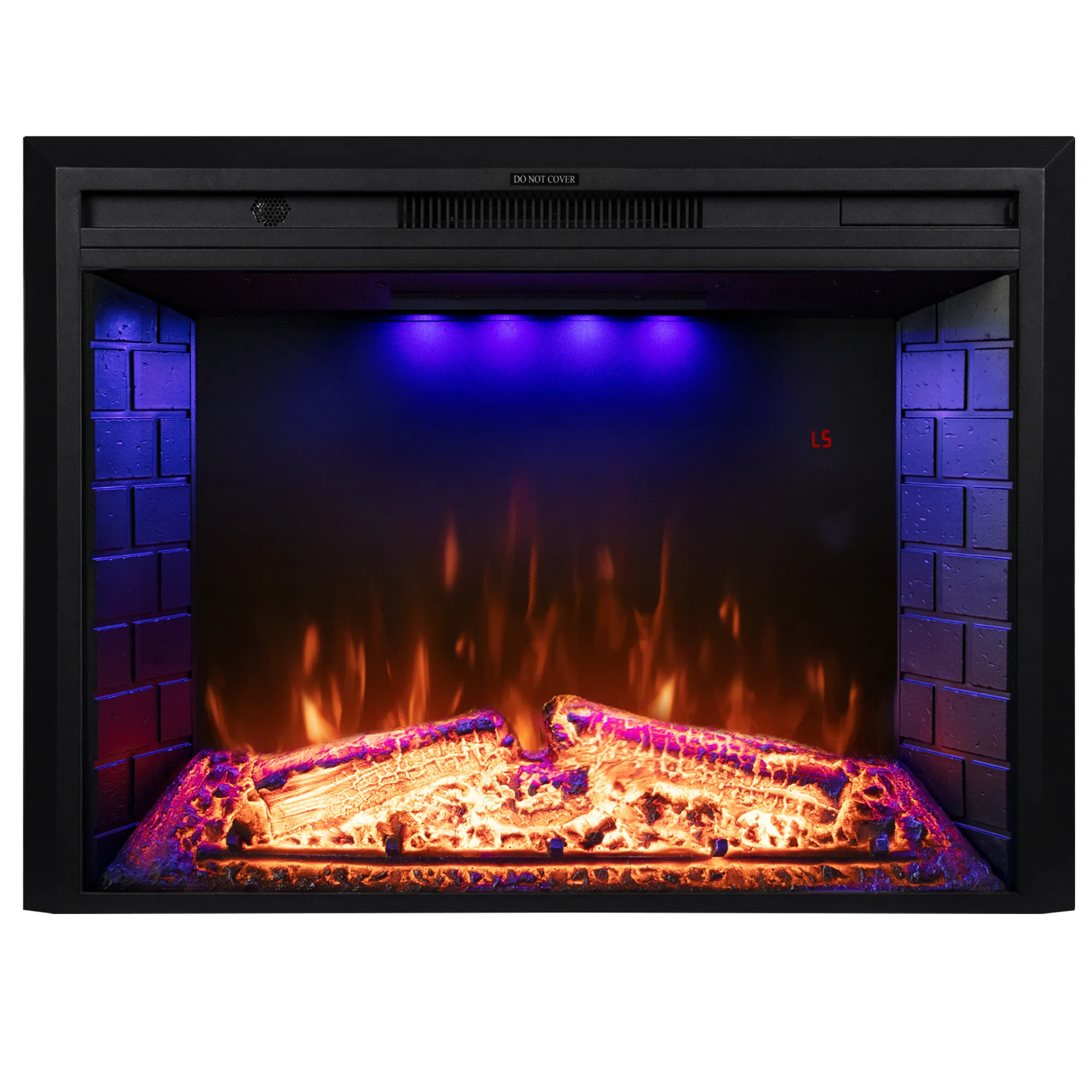 Luxstar 36 Inch Household Smart Artificial LED Electrical Fireplace Insert Heaters with Sfeerhaard Decor Realist Flame Effect