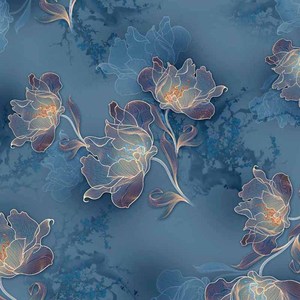 Tessuto di broccato Jacquard stile pittura all'ingrosso tessuto di moda modello stellato
