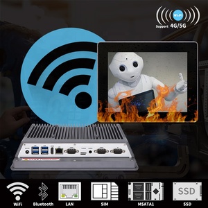 IP65 Waterproof <strong>Embedded</strong> Fanless <strong>Computer</strong> Industrial Panel Pc Rich Port Interfaces for Transportation - Product Image 4