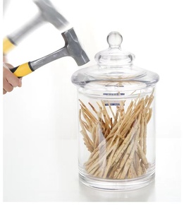 Iyi miktar çoklu boyutları plastik silindir depolama tankı kavanoz kapaklı - Product Image 5