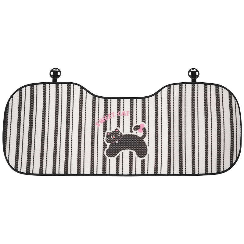 Coussin de siège pour chat à rayures en nid d'abeille, rangée arrière