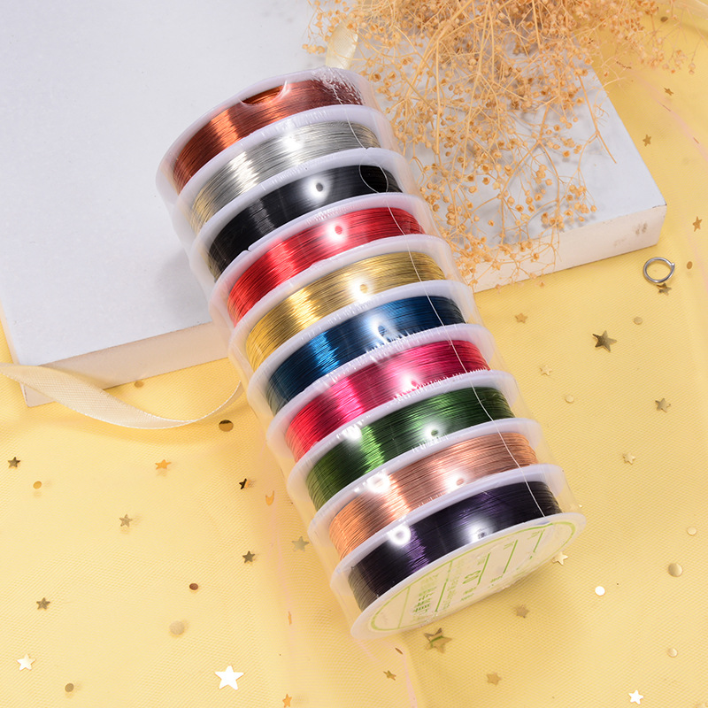 Fil de cuivre, emballage mixte de couleurs.
