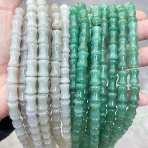 JD ลูกปัดหยกสี่เหลี่ยมขนาด12X8มม.,ลูกปัดหินธรรมชาติหินสีเขียว Aventurine สำหรับทำเครื่องประดับ - Product Image 3